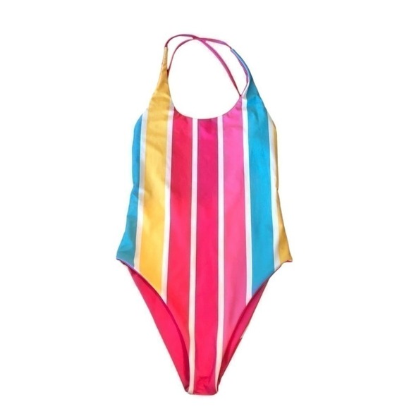 Hachette X Stag Hen Reversible Hot Pink swimsuit NWT S Barbie - Picture 3 of 7